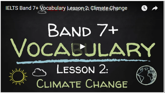 IELTS Vocabulary Video Lesson 2: Climate Change