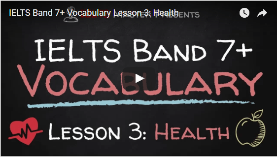 IELTS Vocabulary Video Lesson 3: Health